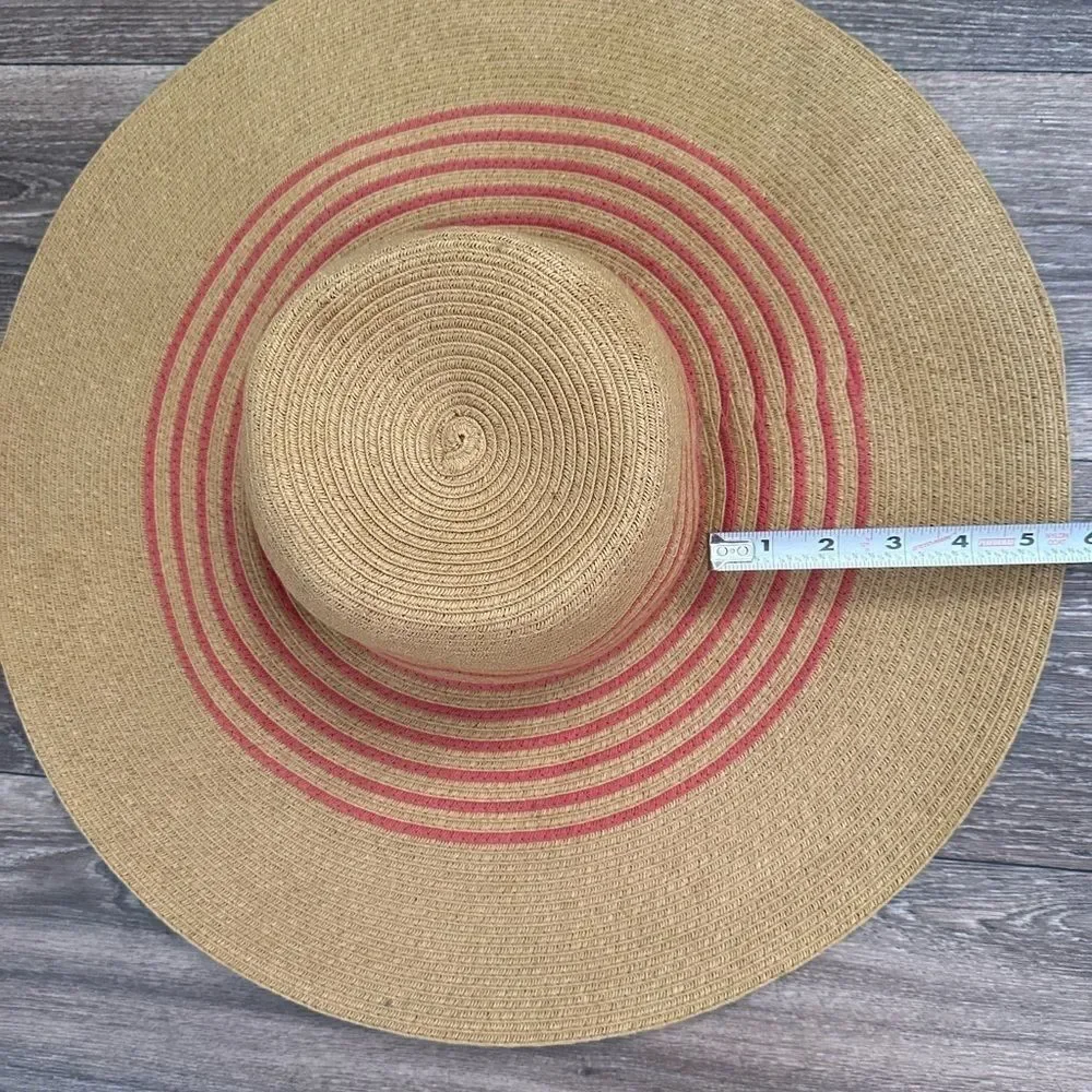 J. Crew paper straw BIG Floppy Beach Hat OSFM